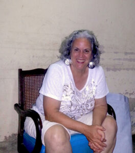 Carolyn at the home of Ramón Marquez in Santiago de Cuba, 2013. Photo courtesy of Carolyn Brandy.