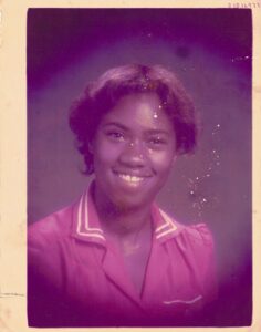 Gina (age 14) as an 8th grader, Vernon C. Haynes Jr. High School in Metairie, LA, 1980. Photo courtesy of Gina Brown.