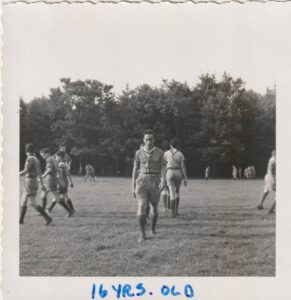 Mel on the field at age 16.