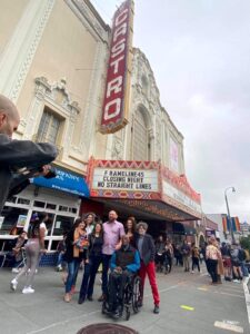 Rupert posing in front of the famed Castro Theater for the the San Francisco premiere of 