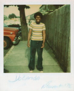 A teenage portrait of Yoseñio signed “Yolanda, Newport”, 1975. Photo courtesy of Yoseñio Lewis.