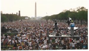 Deborah’s view from the stage at the March on Washington for Lesbian, Gay, and Bi Equal Rights and Liberation, the National Mall in Washington, DC, 1993. Photo courtesy of Deborah Moncrief Bell.