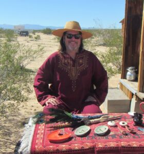 Miguel selling his pottery at a Renaissance Fair at the High Desert, 29 Palms, CA, 2016. Photo courtesy of Miguel Criado.