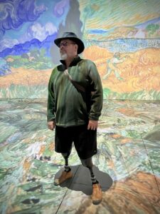 Miguel at the Van Gogh Immersive Experience in Indio, CA, 2022. Photo courtesy of Miguel Criado.