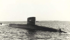 The USS Francis Scott Key (SSBN-687) submarine to which Helms was assigned. Photo courtesy of Monica Helms. 