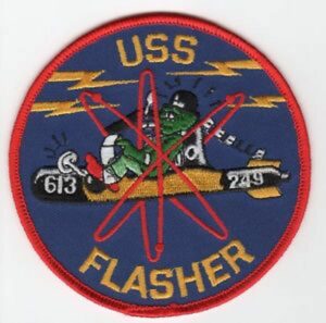 A Navy patch featuring the USS Flasher (SSN-613) submarine to which Helms was 
assigned. Photo courtesy of Monica Helms.