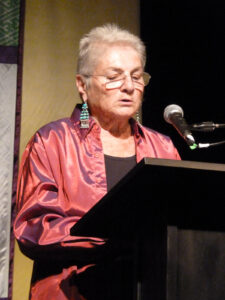 Margaret reading at Naropa University in Boulder, CO, 2011. Photo courtesy of Margaret Randall.