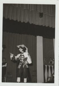 Chuck acting in his role as Petruchio in Shakespeare’s play Taming of the Shrew, 1972. Photo courtesy of Chuck Forester.