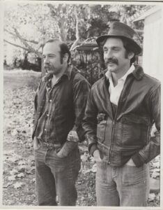 A portrait of Jack Garcia and Chuck Forester in the fall, 1974. Photo courtesy of Chuck Forester.