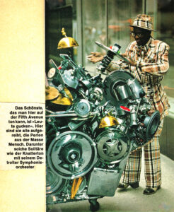 Paul Outlaw’s uncle James Brasuell posing for an editorial feature in a German magazine, New York, NY, June 1980. Photo Credit: GEO Magazine. Photo courtesy of Paul Outlaw.