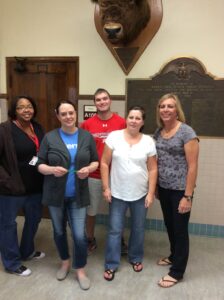 Stephanie and work colleagues at Wichita High School North, Kansas, 2014. Photo courtesy of Stephanie Byers.