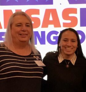 Stephanie and Congresswoman Sharice Davids, Washington Days, in Topeka, Kansas, 2022. Photo courtesy of Stephanie Byers.