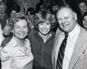 Gray scale photo of Cidny Bullens (center) backstage with his parents at the Paradise 
Ballroom, Boston, MA, 1979. Photo courtesy of Cidny Bullens.
