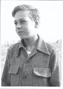 A childhood portrait of Jerry (age 12) wearing a patterned jacket, Los Angeles, California, 1946. Photo courtesy of Gerald Gerash. 