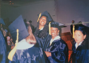 Betty (at center) posing with her colleagues at their graduation ceremony while attending the Junior Culinary Team competition at the American Culinary Federation’s National Culinary Convention, Washington, D.C., 1992. Photo courtesy of Betty Berrysmith.