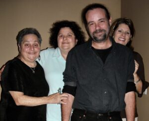 Thanksgiving dinner photo of Harriet Miller with her children Kim, Guy, and Sari. In  Fort Wayne, Indiana, 2008. Photo Courtesy of Harriet Miller and Monica Wehrle.